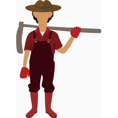 农夫种地干活劳动卡通矢量素材