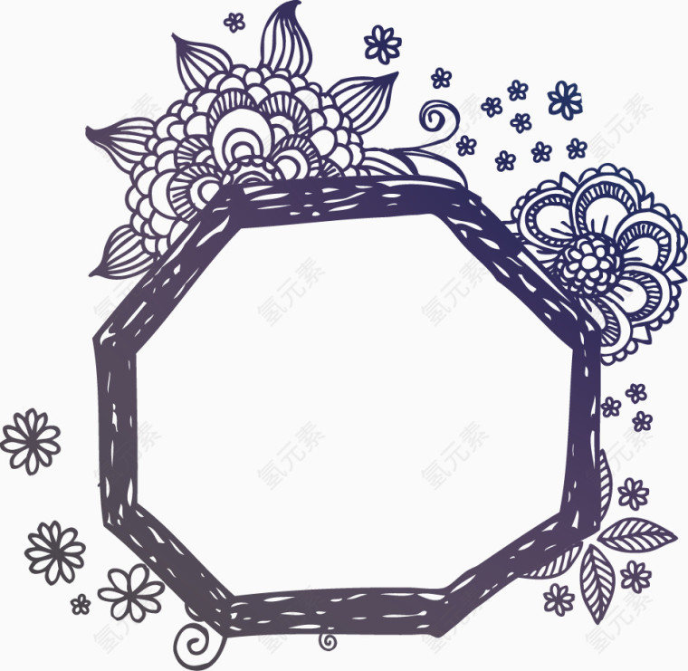 不规则几何体花纹底纹