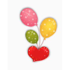 唯美精美彩色心气球