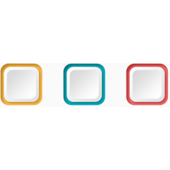 创意正方形按钮分类标签