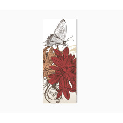 花纹边框手绘花朵