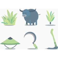 矢量绿色农业元素