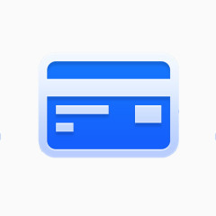 蓝色信用卡类图标素材