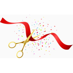 精美开业剪彩海报矢量