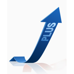 高清蓝色向上箭头