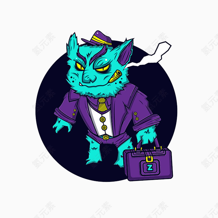 创意设计绿色豹子