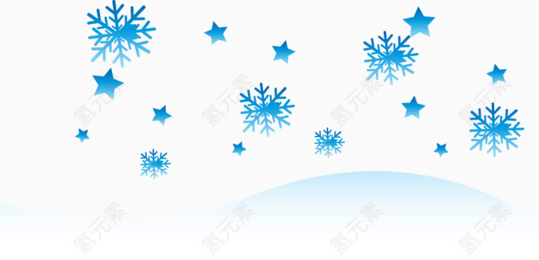 矢量雪花星星素材