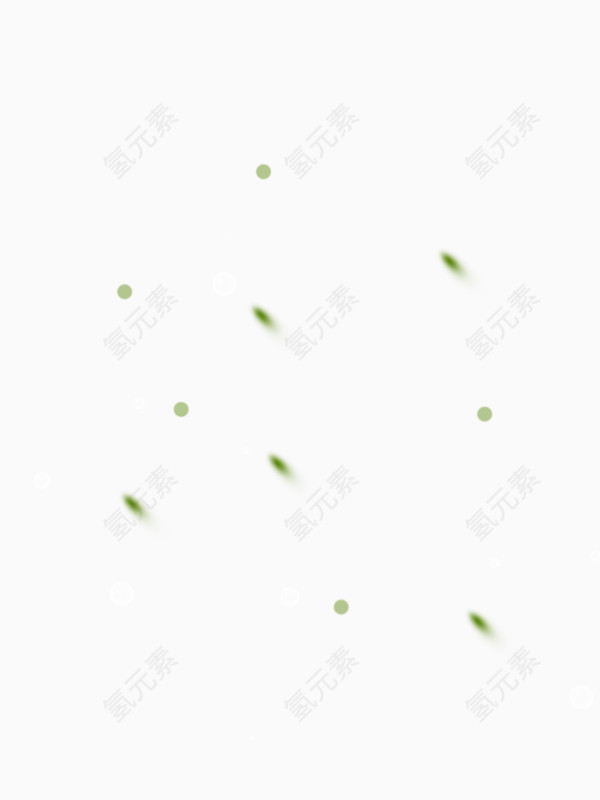 绿色圆点装饰素材