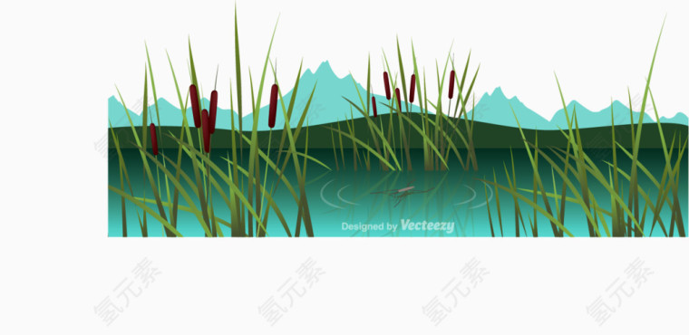 矢量沼泽插图