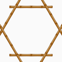 矢量手绘竹竿边框