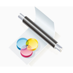 矢量卡通办公文具颜色块