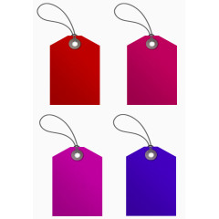 挂式长方形红色系标签