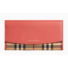 博柏利玫瑰粉色钱夹