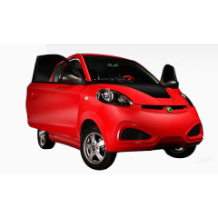 红色纯电动汽车高清素材