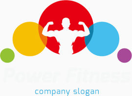 矢量图标LOGO健身公司口号