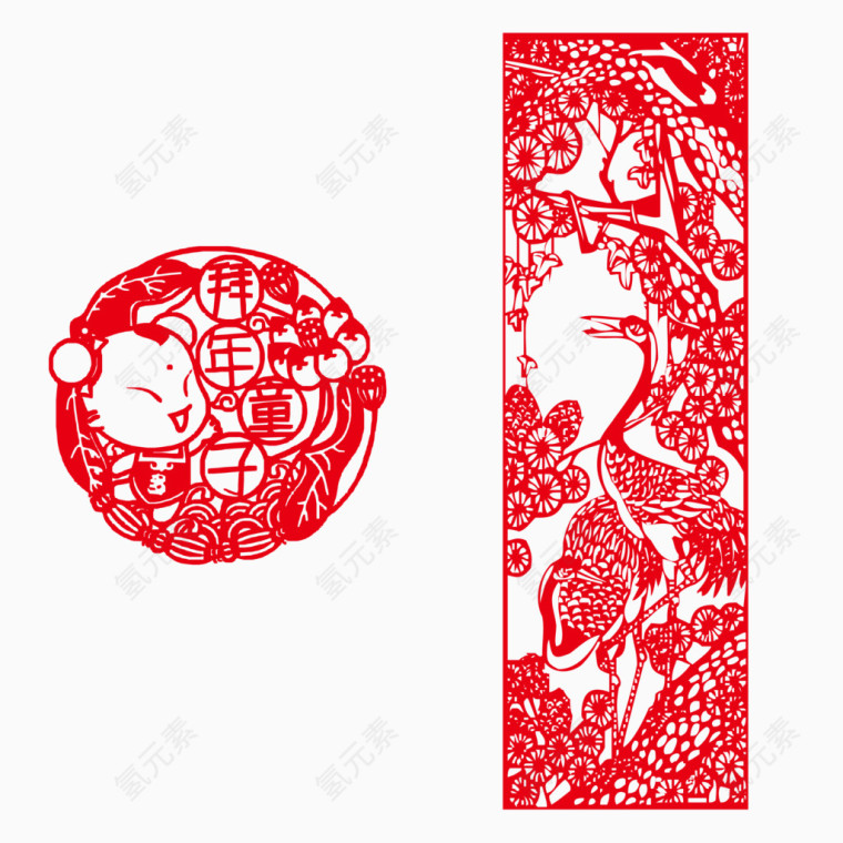 剪纸窗花素材