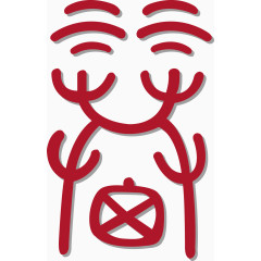 古文创意福字矢量图