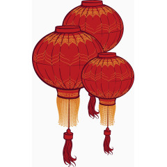 灯笼矢量新年好