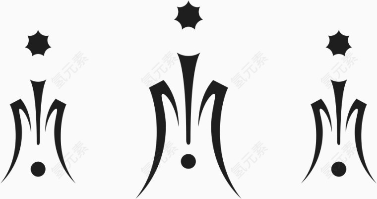 角花底纹花型对称平面图形