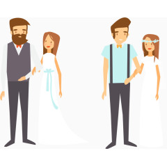 幸福情侣结婚照