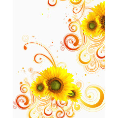 缤纷色彩花边花朵背景