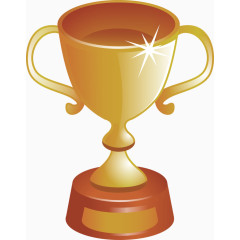 金色卡通奖杯装饰图案