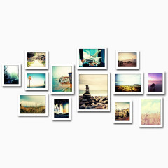 风景照片墙