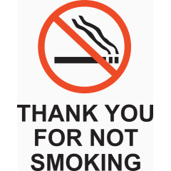 禁止红色吸烟提示礼貌