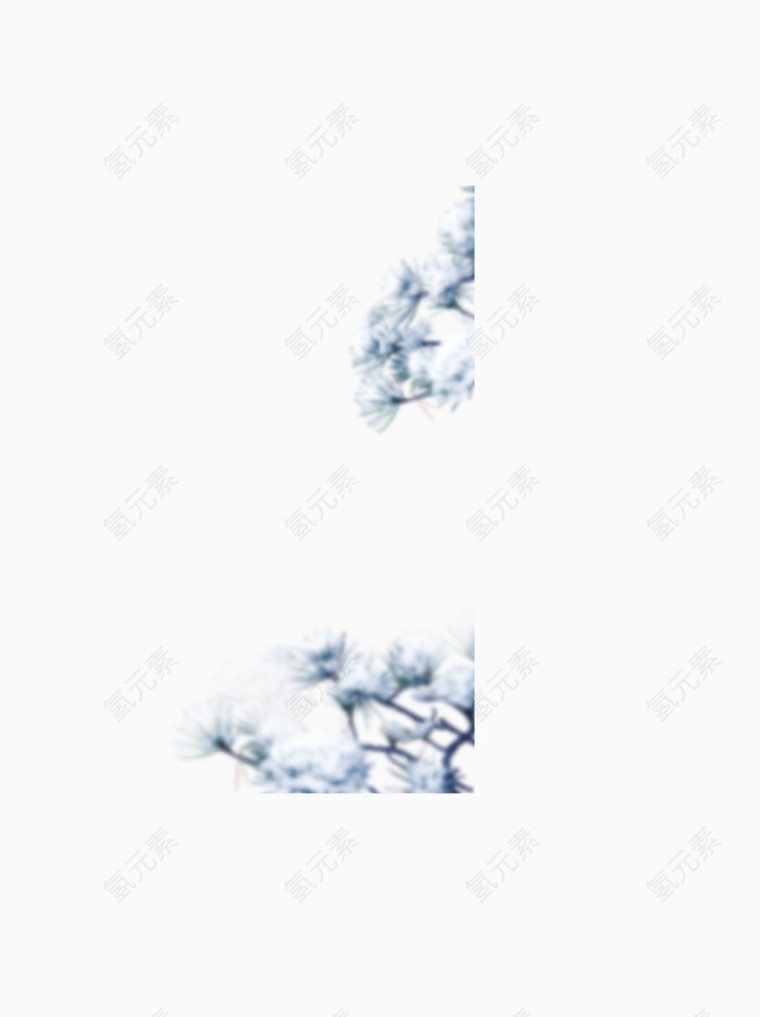 雪叶海报装饰