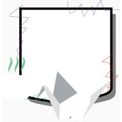 黑色矢量日式边框