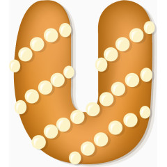 圣诞节元素卡通字母饼干