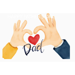 手比爱心父亲节