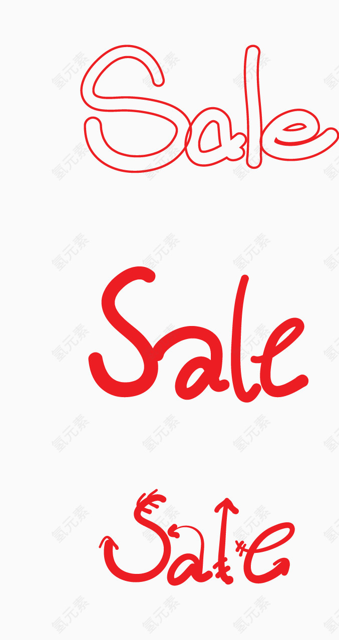 SALE手绘涂鸦矢量素材
