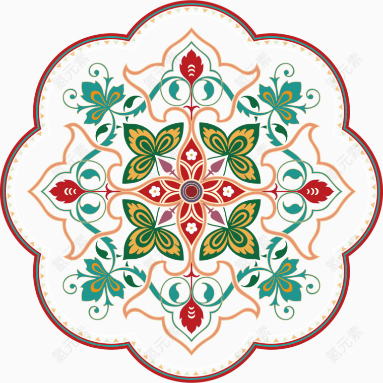 中国风花纹矢量