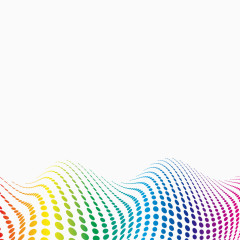 矢量彩色圆点装饰图案