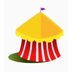 矢量卡通帐篷素材