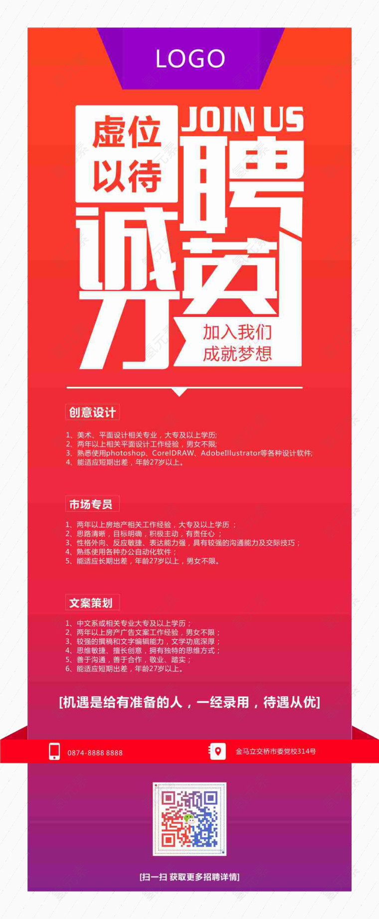 招聘牌