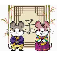 矢量卡通兔子