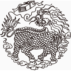 龙戏珠古典花纹