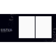 黑色照片边框模板元素