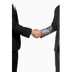 两个穿西装的人握手