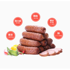 营养美味大红肠素材