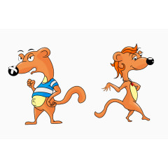 可爱卡通设计黄鼠狼