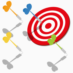 飞镖盘与飞镖设计矢量素材