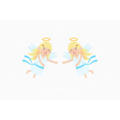 金发天使矢量素材