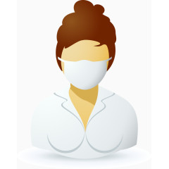 护士头像矢量图