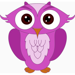 紫色猫头鹰矢量图