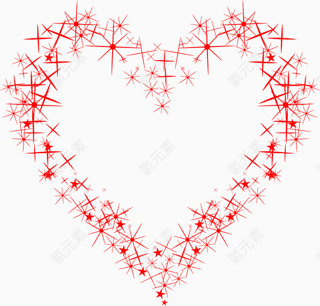 潮流心形矢量图