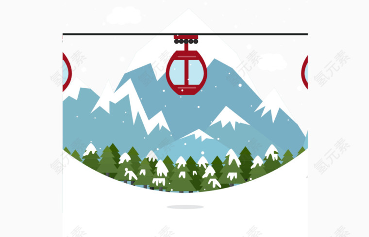 穿越冬天的雪地