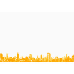 春节装饰城市剪影高清素材